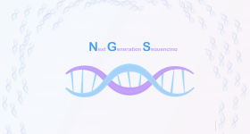 The letters NGS above a double helix and the words next generation sequencing